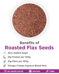 True Elements Roasted Flax Seeds 500gm