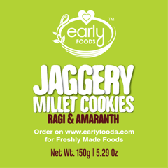 Early Foods Pack of 6 - Ragi and Amaranth Jaggery Cookies