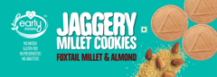 Early Foods Pack of 6 - Foxtail Millet and Almond Jaggery Cookies