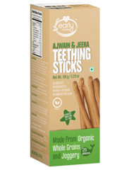 Early Foods Assorted Pack of 4 Organic Kids Snacks (Millet and Ajwain Sticks + Multigrain and Amaranth Cookies)