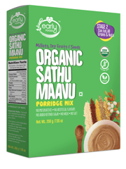 Early Foods Organic Sattu Maavu Multi-grain Millets Porridge mix 200g