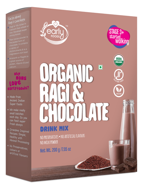 Early Foods Organic Ragi Chocolate Drink 200g