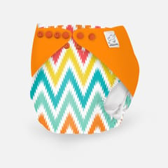 Snugkins New Age Reusable, Waterproof and Washable Cloth Diapers for Babies ( 0-2 years) - Macaroon Ikat