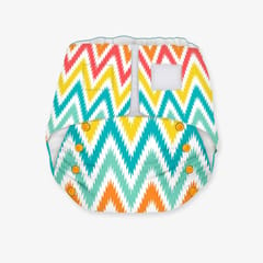 Snugkins Newborn Bliss Reusable, Waterproof and Washable Cloth Diapers for Newborn babies - Macaroon Ikat