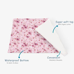 Snugkins - Baby Diaper Changing Mat for Newborn Babies -0 -12 Months- (28 x 18 Inch ) - Pack of 1 - Sakura