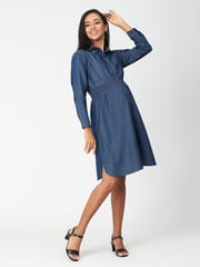 The Mom Store Denim Chambray Maternity and Nursing Shirt Dress