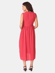 The Mom Store Red Cosmos Maternity and Nursing Dress