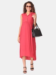 The Mom Store Red Cosmos Maternity and Nursing Dress