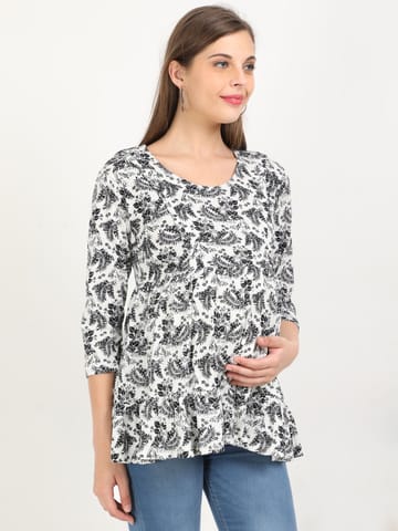 The Mom Store Monochrome Charm Maternity and Nursing Top