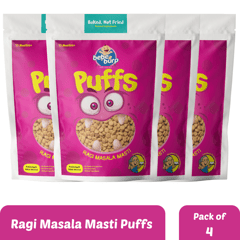 Bebe Burp Grandma's Super Puffs Ragi Masala Pack of 4 - 35 gms each