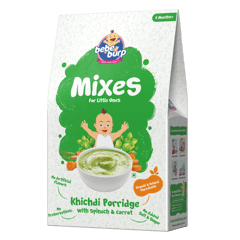 Bebe Burp Organic Baby Food Instant Khichdi Mix Porridge with Spinach & Carrot - 200 Gms