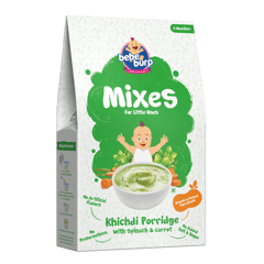 Bebe Burp Organic Baby Food Instant Khichdi Mix Porridge with Spinach & Carrot - 200 Gms