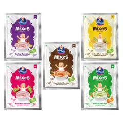 Bebe Burp Organic Baby Food Instant Mix Porridge Sample Pack  Pack Of 5 - 30 Gm Each