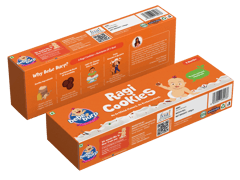 Bebe Burp Organic Baby Food Ragi Cookies (Pack of -2)- 150 gm