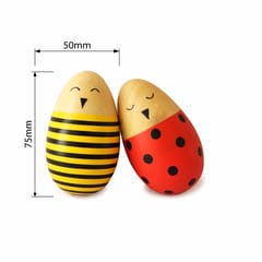 Shumee Wooden Egg Shakers- Ladybug and Bee