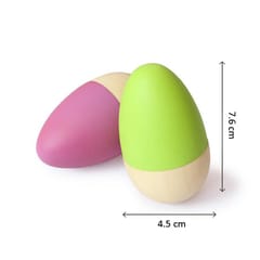 Shumee Purple and Green Wooden Egg Shakers for (0-2 years)