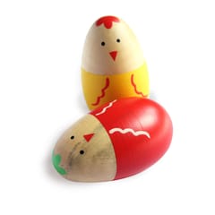 Shumee Chick Wooden Egg Shakers Toy for (0-2 years)