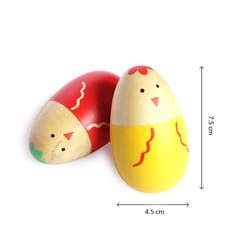 Shumee Chick Wooden Egg Shakers Toy for (0-2 years)