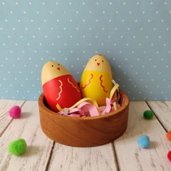 Shumee Chick Wooden Egg Shakers Toy for (0-2 years)