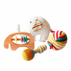 Shumee Favourite Wooden Rattles Combo for (0-3 years)