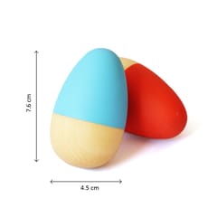 Shumee Wooden Egg Shaker - Orange and Blue