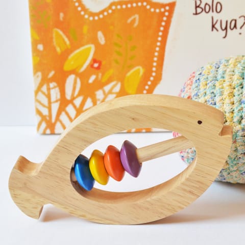 Shumee Fish Shaped Neem Wooden Rattle (0-2 years)