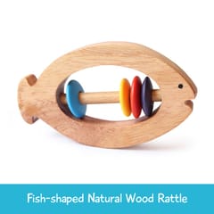 Shumee Fish Shaped Neem Wooden Rattle (0-2 years)