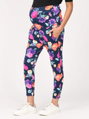 The Mom Store Autumn Flowers Maternity Athleisure Pants