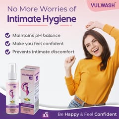 Vulwash Gentle and Hygienic Natural Intimate Feminine Wash Enriched With Sea Buckthorn Oil - Pack Of 2 (100ml x 2)