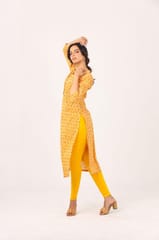 Putchi Yellow Marigold Maternity and Nursing Kurta