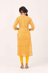 Putchi Yellow Marigold Maternity and Nursing Kurta