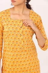 Putchi Yellow Marigold Maternity and Nursing Kurta