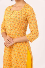 Putchi Yellow Marigold Maternity and Nursing Kurta