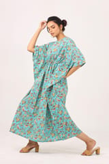 Putchi Sky Sparrow Maternity and Nursing Kaftan - Free Size