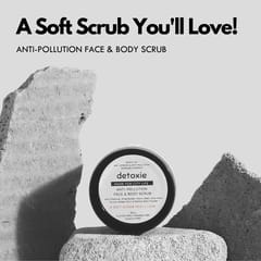 Detoxie Anti-Pollution Face and Body Scrub, 100g