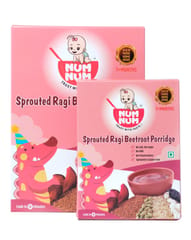 Sprouted Ragi Beetroot Porridge