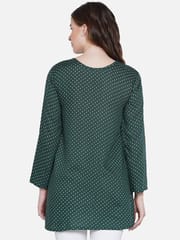 Mine4Nine Women's Maternity Polka Dot Green Top