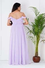 Plum and Peaches Draped Cold Shoulder Maternity Dress