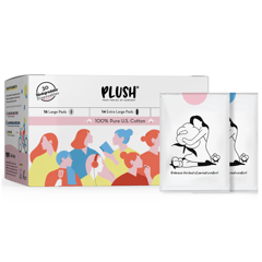 Plush Ultra Sanitary Pads - Pack of 30 (With Biodegradable Pouch)