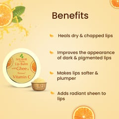 Blue Nectar Shubhr Orange Lip Balm with Ghee And Natural Vitamin C for Dry Chapped Lips|100% Ayurvedic|Paraben & Sulphate Free| (15g)