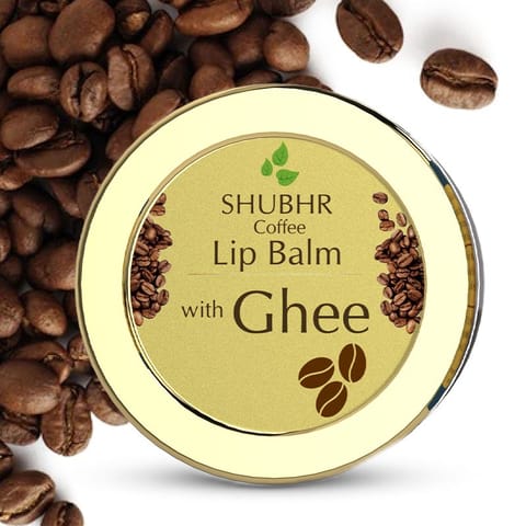 Blue Nectar Shubhr Coffee Lip Balm with Ghee for dryness and lips brightening |100% Ayurvedic|Paraben & Sulphate Free| (15g)