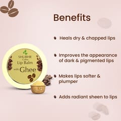 Blue Nectar Shubhr Coffee Lip Balm with Ghee for dryness and lips brightening |100% Ayurvedic|Paraben & Sulphate Free| (15g)