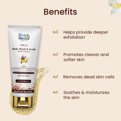 Blue Nectar Madurai Jasmine Face & Body Scrub with Body Wash (10 herbs, 200ml)