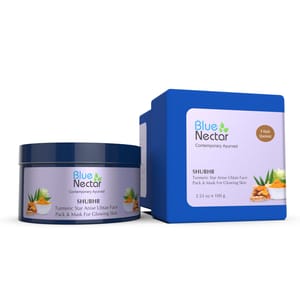 Blue Nectar Turmeric Star Anise Ubtan Face Pack & Mask for Glowing Skin & Tan removal, No Chemicals or Preservatives (100 gm, 9 Herbs)
