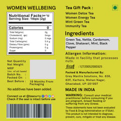 TEACURRY Women Wellbeing Gift Box - Tea Gift Set (100 Grams Loose)