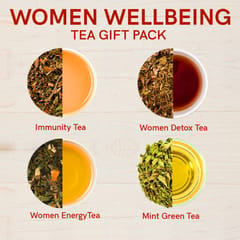 TEACURRY Women Wellbeing Gift Box - Tea Gift Set (100 Grams Loose)