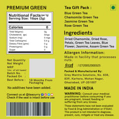 TEACURRY Premium Green Gift Box - Tea Gift Set (16 Tea Bags)