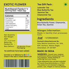 TEACURRY Exotic Flowers Gift Pack - Tea Gift Set (16 Tea Bags)