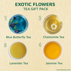 TEACURRY Exotic Flowers Gift Box - Tea Gift Set (100 Grams Loose)