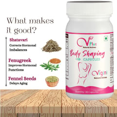 Vigini Natural Breast Bust Enlargement Enhancement Size Increase Full 36 Toner Shaping Growth Firming Tightening Development Capsules Women Safe Herbal Ingredients